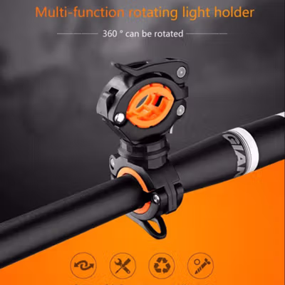 Cycle Zone Clamp Penjepit Senter Setang Sepeda 360 Derajat - ZH1035 - Black/Orange