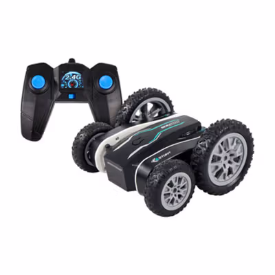 Vortex Remote Control Stunt Car LED 360 Degree Flip 4WD 2.4G - 838A - Black
