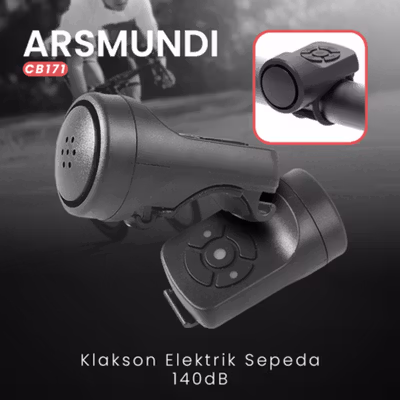 Arsmundi Machfally Bel Klakson Sepeda Elektrik Bike Horn IPX4 140dB - CB171 - Black