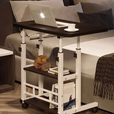 TaffHOME Meja Laptop Study Table Adjustable Double Layer 80x40cm - L200 - Black