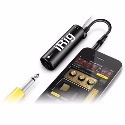 iRig AmpliTube Gitar Adapter Interface for iPhone iPod Touch iPad - IRIG-0003 - Black