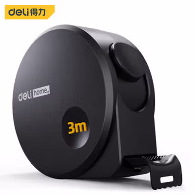 Deli Home Meteran Roll High Precision Self Lock Tape Measure 16mm 3M - HT8316 - Black