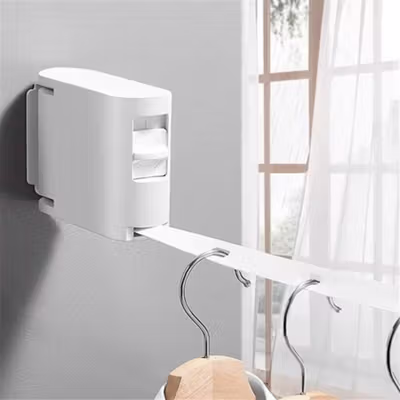 CLOTHESLINE Jemuran Baju Praktis Indoor Model Tali Retractable - ZB20 - White