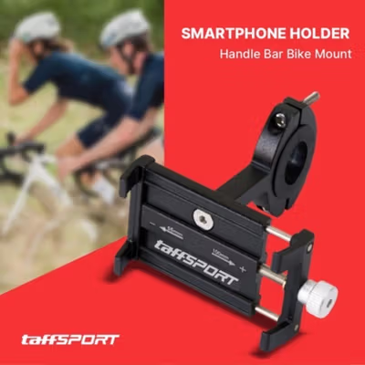 TaffSPORT Holder Smartphone HP Sepeda Handlebar Clamp Bicycle Holder - YP07 - Black