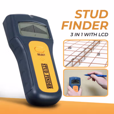 Aideepen Detektor Logam LCD Wall Scanner Stud Finder 3in1 with LCD - TS79 - Black/Yellow