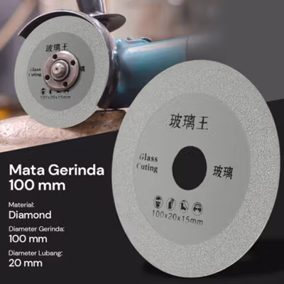 DINGING Mata Gerinda Cakram Diamond Saw Blade Grinding Wheel 100mm - D-10 - Silver