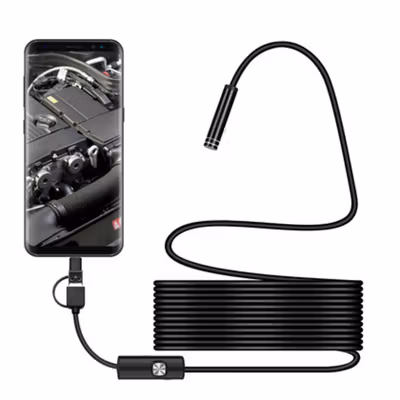 ANTOOTAN Kamera Endoskopi Industrial Endoscope 3in1 5.5mm 480P - AN98 - Black