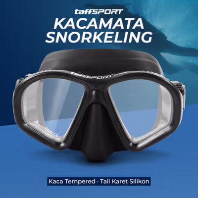 TaffSPORT ZACRO Kacamata Selam Scuba Diving Snorkeling - M24 - Black