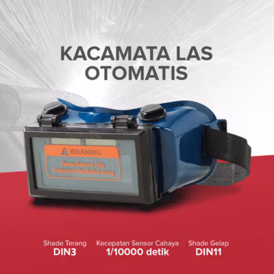 TaffGUARD Kacamata Las Otomatis Auto Darkening Welding Goggles - YZ01 - Black/Green