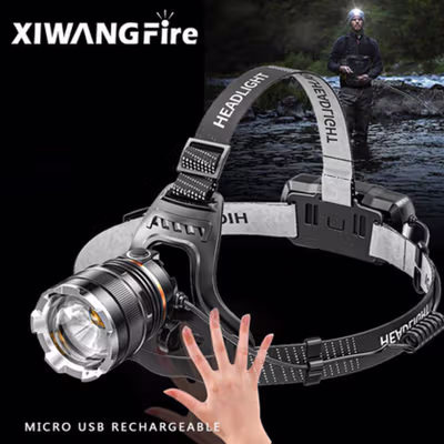 XIWANG Senter Kepala Headlamp LED XHP50 IPX4 12000 Lumens - HP35 - Black
