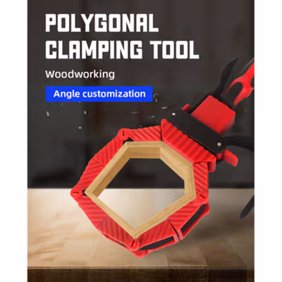 ACAMPTAR Penjepit Bingkai Kayu Adjustable Rapid Corner Clamp 4 Jaws - ACM25 - Red