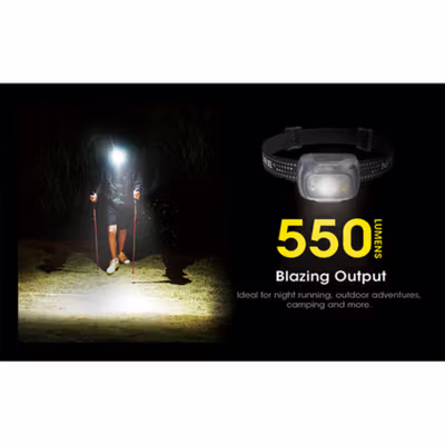 NITECORE Senter Kepala Headlamp LED IP66 550 Lumens - NU31 - Gray