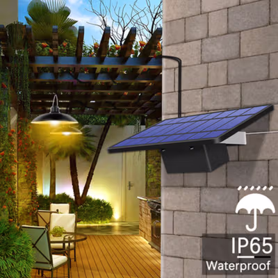 AMARYLLIS Lampu Gantung Hias Outdoor Solar IP65 Warm White 2 Lamp - AMR650 - Black