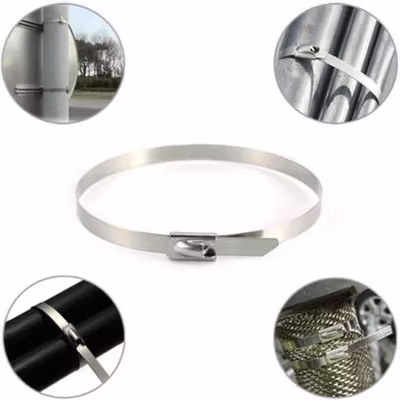 MAWAY Kabel Ties Stainless Steel Multifunctional 4.6 x 200mm 20 PCS - M4620 - Silver