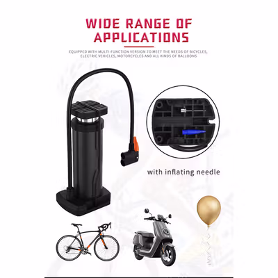 TaffSPORT Pompa Angin Sepeda Serbaguna Portable Pump 120 PSI - PM40 - Black