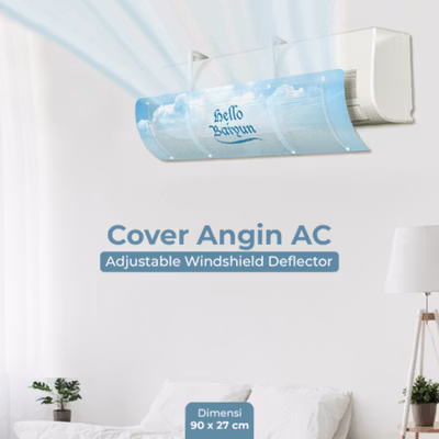 HOUSEEN Cover Angin AC Adjustable Windshield Deflector - Z-DFB1 - Blue