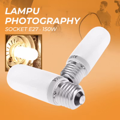 JDD Lampu Modeling Photography Flash Lights LED E27 150W Warm White - jD01 - White