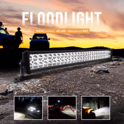 Auxtings Lampu Sorot Tembak Mobil Floodlight Offroad Cool White 120W - A1260 - Black