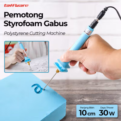 Taffware Pemotong Styrofoam Gabus Polystyrene Cutting Machine 10cm 30W - CT10 - Blue
