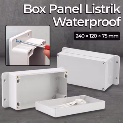 AIRLGEE Box Panel Listrik Duradus Junction Box Waterproof 240x120x75mm - F1-2 - White