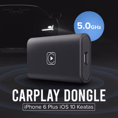 GRANDnavi Wireless CarPlay Dongle Adapter Bluetooth 5.0 iPhone Only - CP-101 - Black