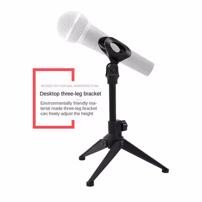 TaffSTUDIO Stand Mikrofon Desktop Microphone Holder Adjustable Height - BM-03 - Black