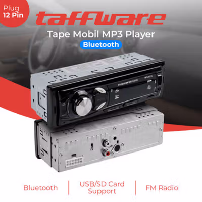 Taffware Tape Mobil Audio MP3 Player Bluetooth 5.0 60W with Remote - MP3-S211L - Black