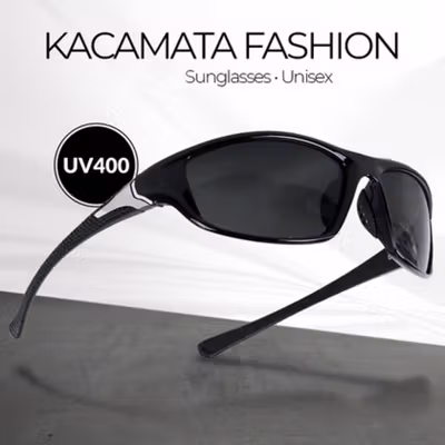 XIRAN Kacamata Fashion Outdoor Sunglasses UV400 - P3016 - Black/Black