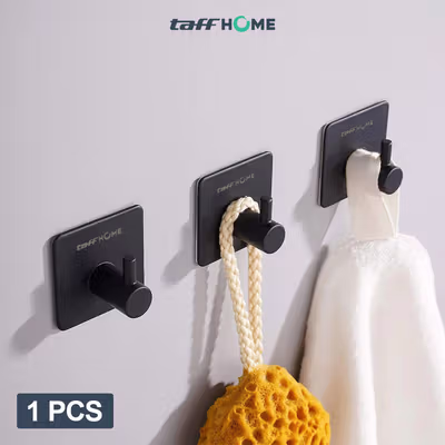 TaffHOME Gantungan Dinding Kapstok Hook Hanger Stainless Steel 201 - MT10 - Black