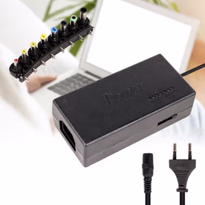 Adaptor Power Supply Converter AC to DC 12-24V 4.5A Laptop 8 Plug - AYD-96W - Black