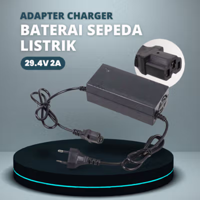 Deek-Robot Adaptor Charger Baterai Converter Sepeda Listrik 29.2V 2A - TC-001 - Black