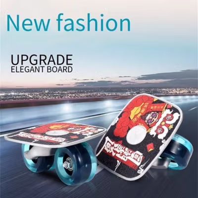 ODM Freeline Skate Anti Slip Drift 2 Roda LED Flashing - XK-SK0004 - Blue
