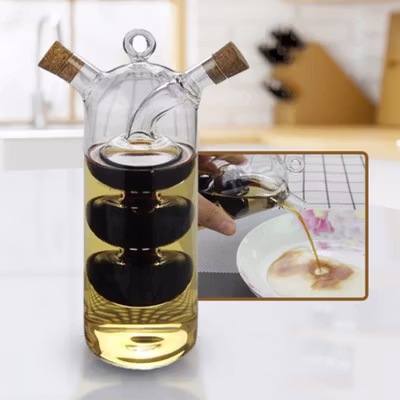 HIKUUI Botol Minyak Ganda 2in1 Double Layer Bottle 150ml - HI150 - Transparent