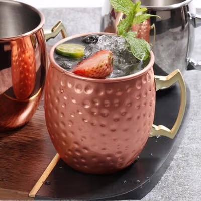 AINIYO Cangkir Stainless Steel 304 Kopi Teh Moscow Mule Mug 550ml - A55 - Copper