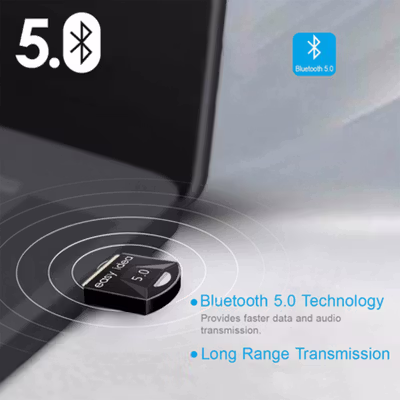 EASYIDEA Bluetooth 5.0 Receiver Transmitter Dual Mode USB Dongle - BA100401 - Black