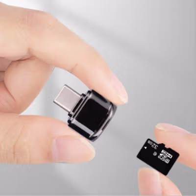 Kinganda OTG Type C Card Reader Micro SD SDHC SDXC Zinc Alloy - P30 - Black