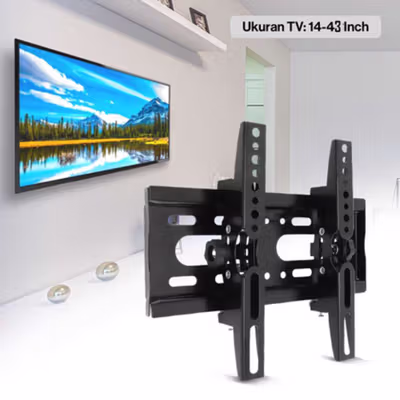 CNXD Bracket TV Wall Mount VESA 200 x 200 for 14-43 Inch TV - C30 - Black