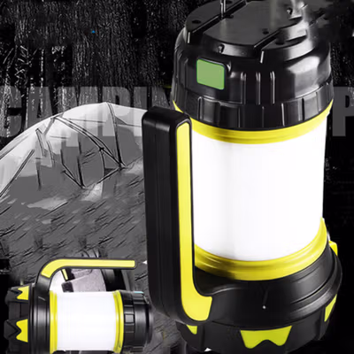 AEFJ Senter LED Portable Flashlight 6 Modes Power Bank - HC-261 - Black