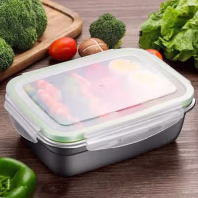 TaffHOME Kotak Makan Anti Tumpah Lunch Box Stainless Steel 304 850ml - KT046 - Green