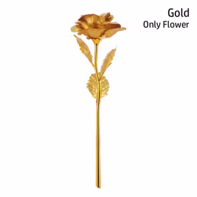 JIUZHO Bunga Mawar Dekorasi Artificial Rose Gold Foil Rose 24K - JZ-240 - Golden