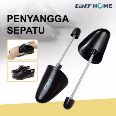 TaffHOME Perawatan Penyangga Catokan Sepatu Plastic Shoe Tree 2 PCS - HX-SPW - Black