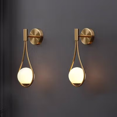 TaffLED Lampu Dinding Hias Minimalis LED Nordic Warm White E27 12W - G9 - Golden