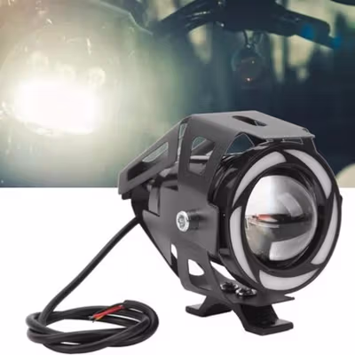 KONTROL Lampu Tembak Motor LED Spotlight Cool White IP65 8W 9-20V - U7 - Black