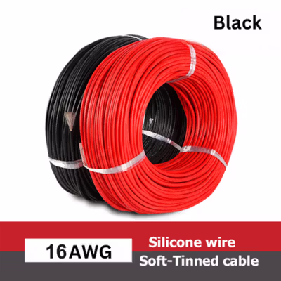 ALLWELL Kabel AWG Silicone Extra Soft Temperature Resistant Wire 1M 16 AWG - MU-5 - Black