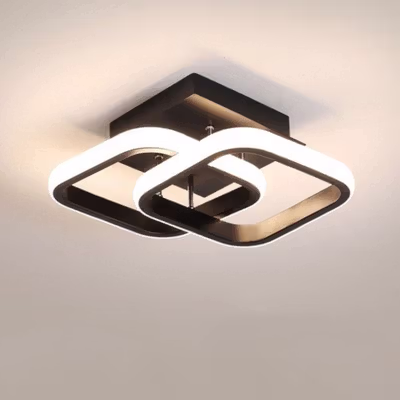 TaffLED Lampu Plafon LED Modern Ceiling Light 22W 3in1 Color - KG821 - Black