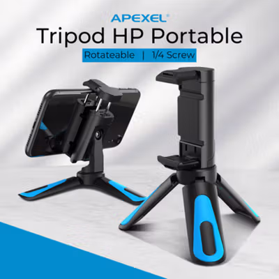 APEXEL Tripod HP Monopod Portable Rotateable 1/4 Screw - APL-JJ08 - Black