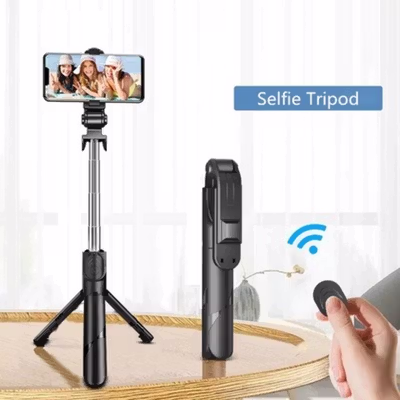 COOL DIER Tripod HP Tongsis Monopod Portable with Bluetooth Remote - XT-02 - Black