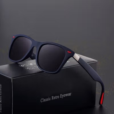 AOFLY Kacamata Pria Wanita Sunglasses Anti-Reflective Polarized UV400 - AO400 - Black