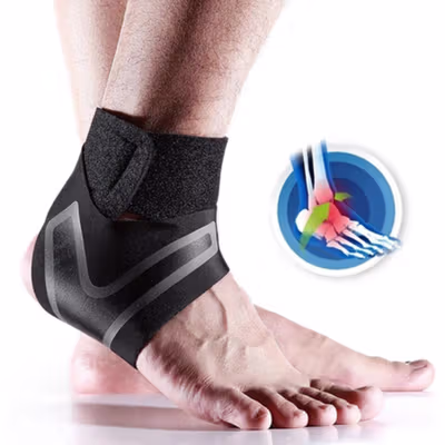 TaffSPORT Pelindung Engkel Kaki Sport Compression Sleeve Right Foot M 39-41 - HH012 - Black
