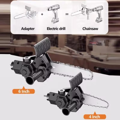 HILIXUN Adaptor Bor Gergaji Mesin Chainsaw Drill Converter 4 Inch - HX46 - Black
